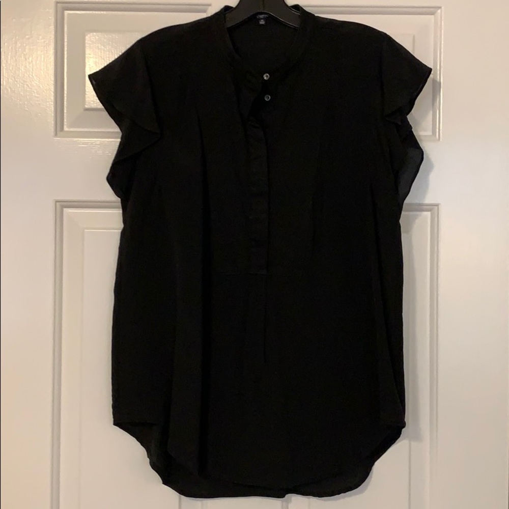 Silk flutter sleeve top